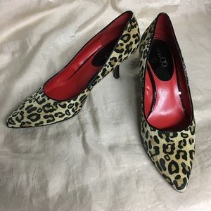Cheetah print kitten heels